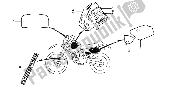 Todas las partes para Marca de Honda XR 250R 1994