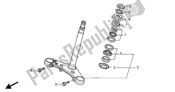 Wszystkie części do Mostek Kierownicy Honda NT 650V 2004