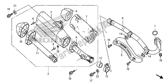 Tutte le parti per il Silenziatore Di Scarico del Honda CRF 150 RB LW 2013