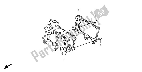 All parts for the Cylinder of the Honda FJS 400A 2009