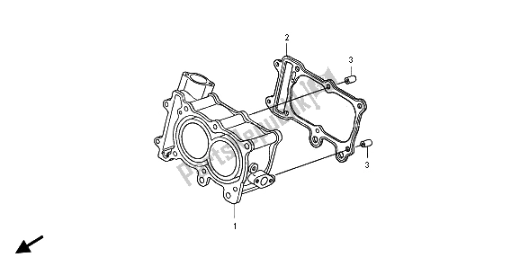 All parts for the Cylinder of the Honda FJS 400A 2009