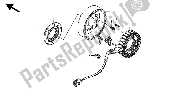 Tutte le parti per il Generatore del Honda TRX 500 FE Foretrax Foreman ES 2010