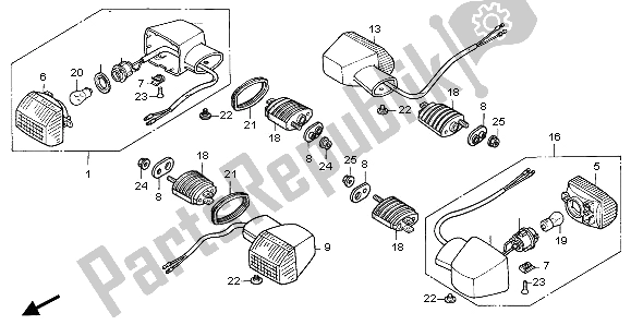 Toutes les pièces pour le Clignotant du Honda CBR 900 RR 1995