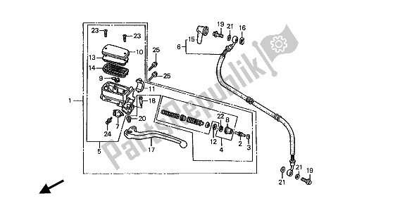 Tutte le parti per il Pompa Frizione del Honda ST 1100 1994