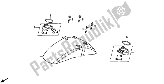 Todas las partes para Guardabarros Delantero de Honda VFR 400R3 1990