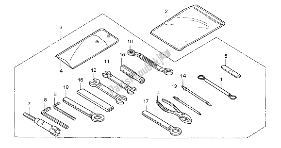 All parts for the Tools of the Honda XL 1000V 2001