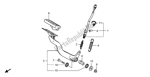 Todas las partes para Pedal de Honda NSA 700A 2009