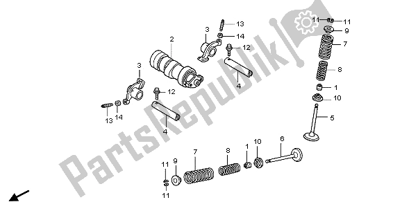 All parts for the Camshaft & Valve of the Honda CBR 125 RW 2005