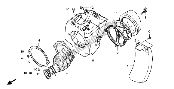 All parts for the Air Cleaner of the Honda CR 85R SW 2007