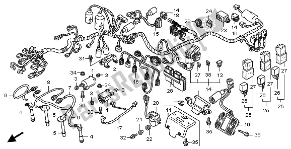 All parts for the Wire Harness & Ignition Coil of the Honda CB 1300A 2008