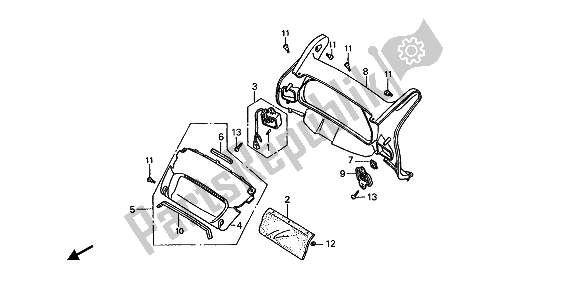 All parts for the Meter Panel (eu) of the Honda ST 1100 1992