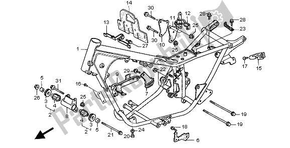 Todas las partes para Cuerpo Del Marco de Honda CA 125 1998