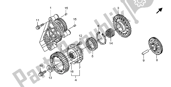 Tutte le parti per il Frizione Di Partenza del Honda ST 1300A 2007
