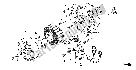 All parts for the Acg Starter of the Honda NPS 50 2011