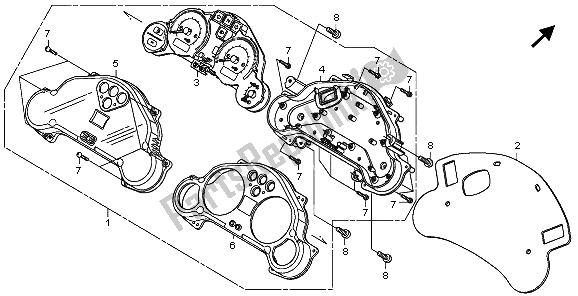 All parts for the Meter (kmh) of the Honda XL 125V 2009