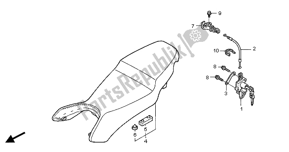 All parts for the Seat of the Honda VFR 800 FI 2001