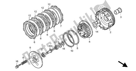 Todas las partes para Embrague de Honda VT 125C 2004