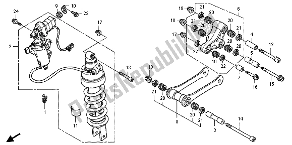 Toutes les pièces pour le Coussin Arrière du Honda GL 1800 2013