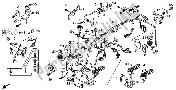 Wszystkie części do Wi? Zki Przewodów Honda SH 300 2007