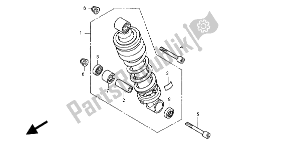 Todas as partes de Almofada Traseira do Honda CBR 600 FA 2012