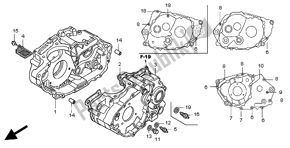 Todas las partes para Caja Del Cigüeñal de Honda TRX 400 EX Sportrax 2006