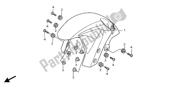 Tutte le parti per il Parafango Anteriore del Honda CBR 600 RR 2006