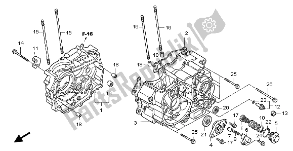 Alle onderdelen voor de Carter van de Honda XR 125L 2003