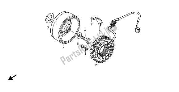 Tutte le parti per il Generatore del Honda NT 650V 1999