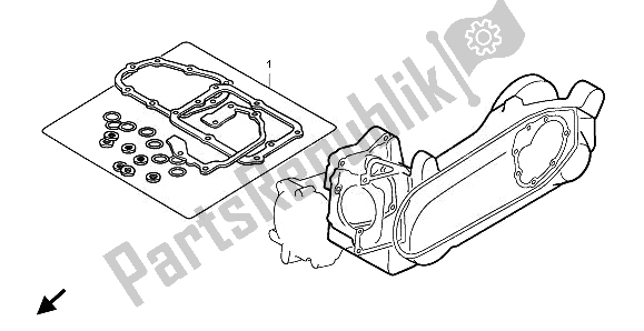 All parts for the Eop-2 Gasket Kit B of the Honda SH 300A 2010