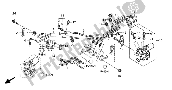 All parts for the Proportioning Control Valve of the Honda ST 1300A 2003