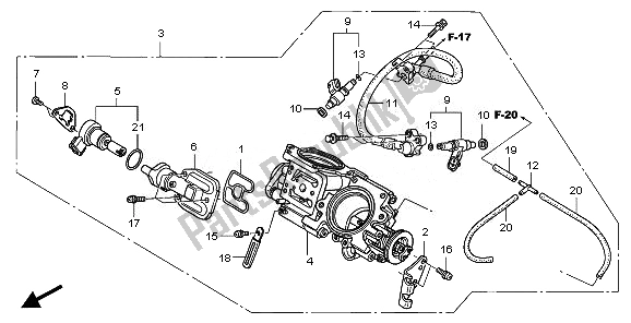 All parts for the Throttle Body of the Honda NT 700 VA 2010