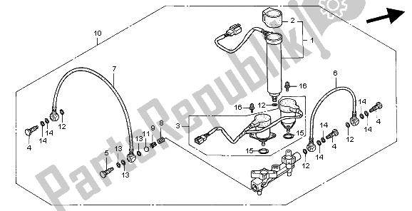 Tutte le parti per il Distributore D'aria del Honda GL 1500 SE 1998