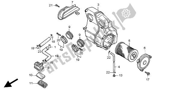 Wszystkie części do Od? Wie? Acz Powietrza Honda CB 500 1998