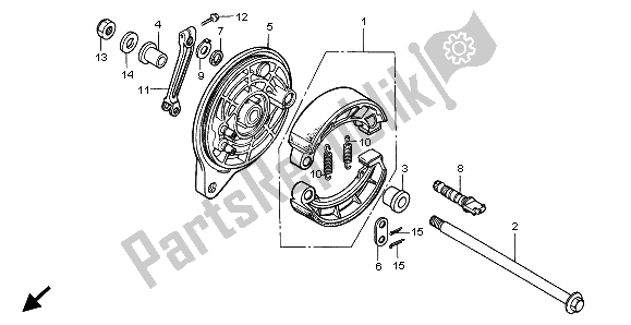 Todas as partes de Painel De Freio Traseiro do Honda VT 750C 1998