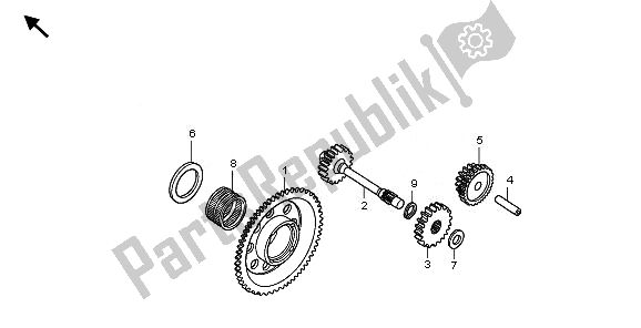 All parts for the Starting Gear of the Honda TRX 500 FE Foretrax Foreman ES 2011