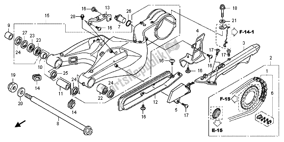 Todas las partes para Basculante de Honda CB 1000R 2012