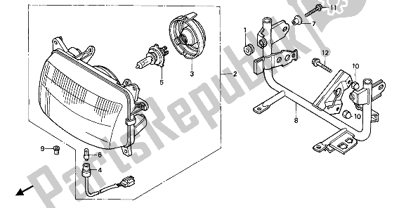 Tutte le parti per il Faro (uk) del Honda NX 650 1989