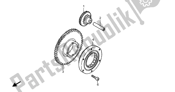 Todas as partes de Embreagem De Partida do Honda CB 600F Hornet 2003