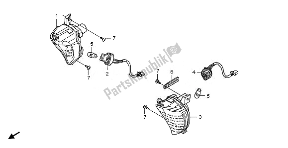 Todas las partes para Guiño Frontal de Honda NSS 250A 2008