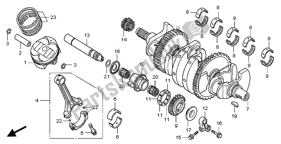 All parts for the Crankshaft & Piston of the Honda CBR 1000 RR 2011