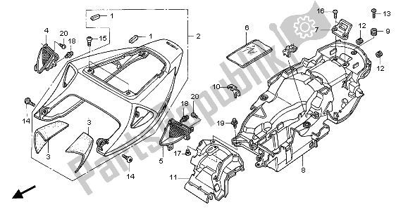 Alle onderdelen voor de Stoel Kap van de Honda CBR 1000 RR 2005