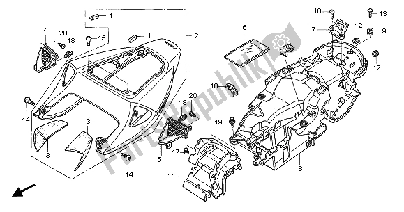 Todas las partes para Capota Del Asiento de Honda CBR 1000 RR 2005