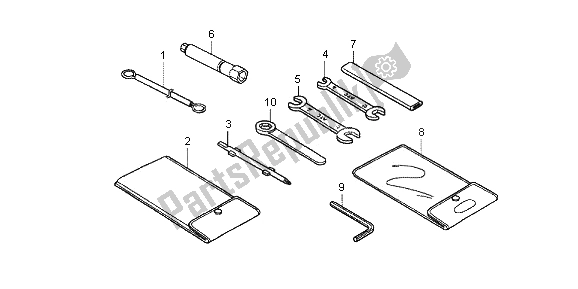 Alle onderdelen voor de Gereedschap van de Honda CBR 125 RT 2013