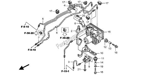 Wszystkie części do Modulator Abs Honda CBF 1000 FTA 2010
