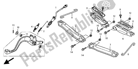 Todas las partes para Pedal Y Paso de Honda TRX 420 FA Fourtrax Rancher AT 2012