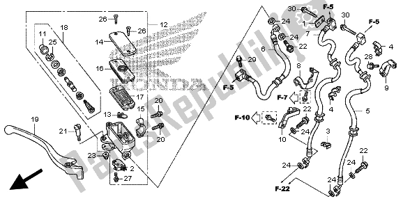 Tutte le parti per il Fr. Pompa Freno del Honda NC 700D 2012