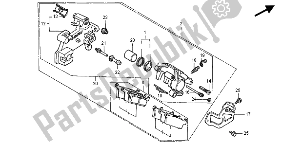 Todas las partes para Panel De Freno Trasero de Honda CR 80R 1995