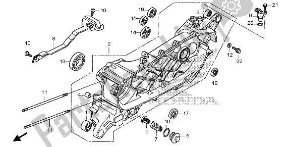 Todas las partes para Cárter Izquierdo de Honda SH 125D 2013