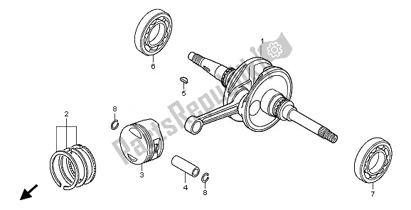 Todas las partes para Cigüeñal Y Pistón de Honda SH 150R 2011