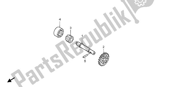 All parts for the Oil Pump of the Honda CRF 250R 2004